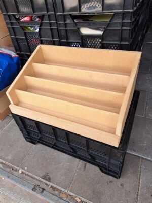 Displaycontainer Wood fits in a crate